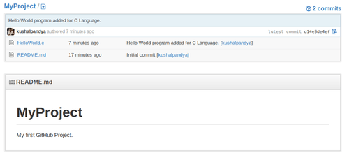 GitHub Branch View