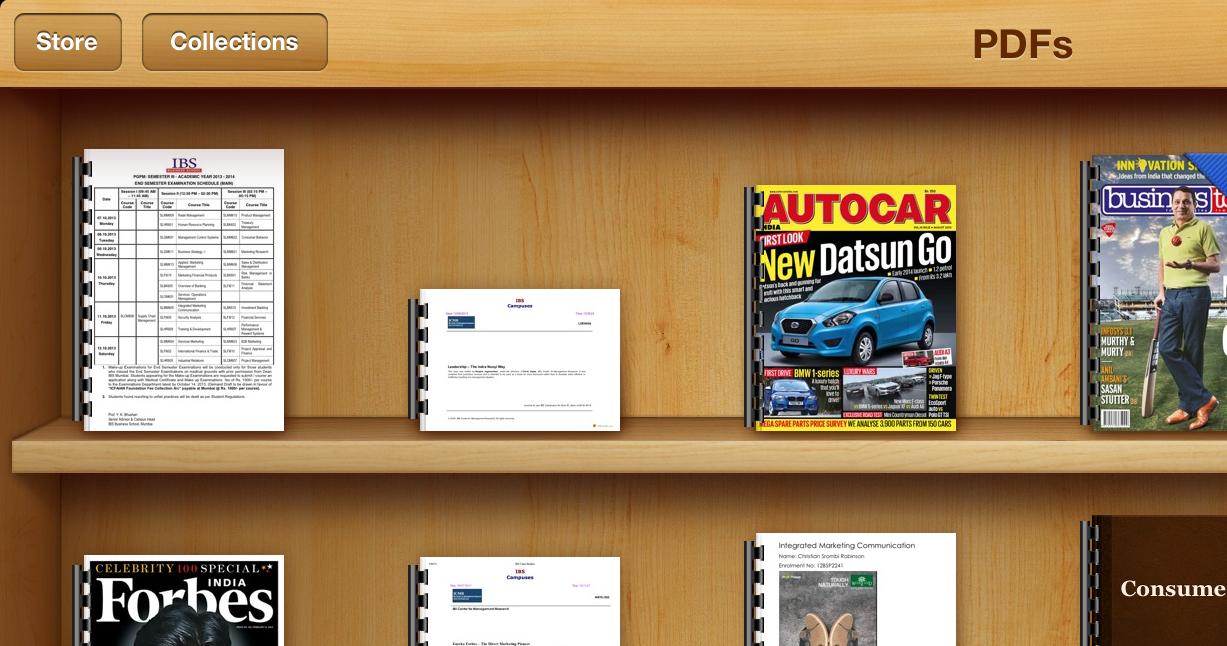 Apple iBooks app on iPad