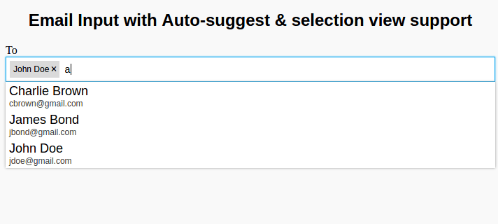 Mail Input Autocomplete